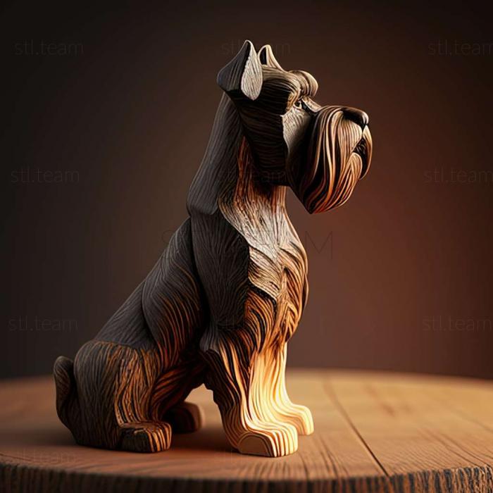 3D model Zwergschnauzer dog (STL)